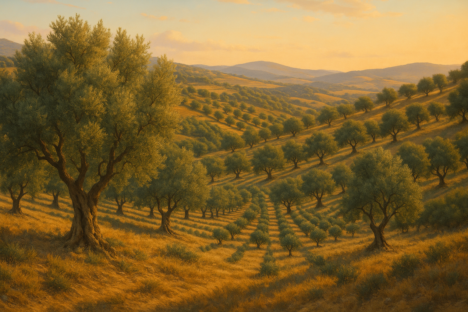 Ege Bölgesi zeytin bahçesi manzarası